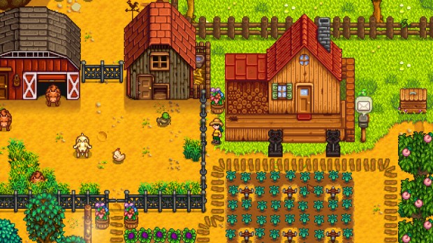 Stardew Valley screenshot showcasing a well-developed farm