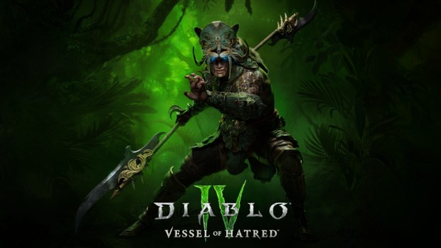 Diablo 4's first expansion, Vessel of Hatered, official artwork and logo