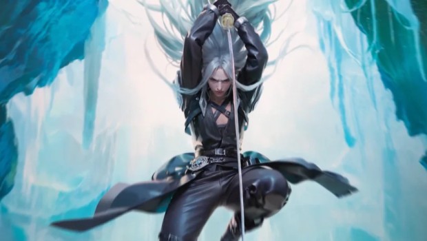 MTG Arena artwork for the Universes Beyond Sephiroth card