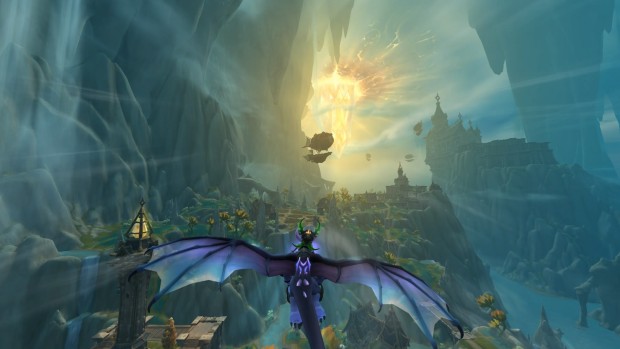 World of Warcraft: The War Within screenshot of the gorgeous zone of Hallowfall