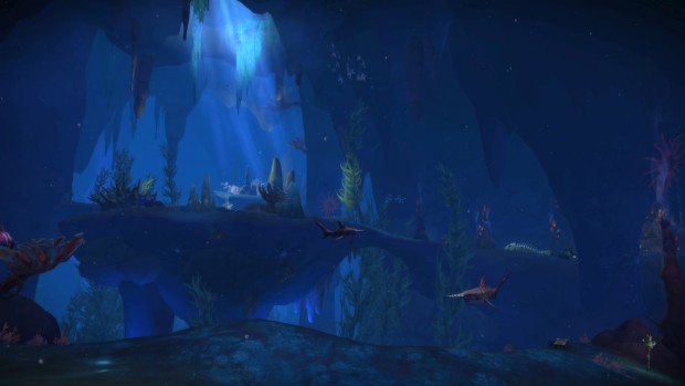 World of Warcraft: The War Within screenshot of the beautiful underwater Delve zone